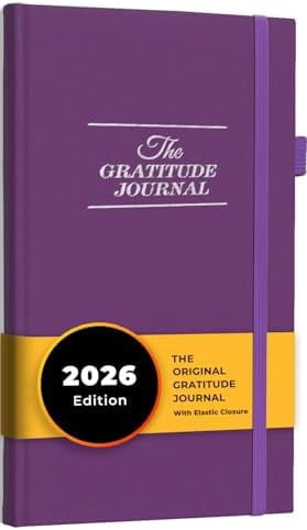 The Gratitude Journal: Inspire Thankfulness, Mindfulness, Positivity, Happiness,Upgraded with Pen Holder, Inner Pocket & Elastic Closure Band (Purple)