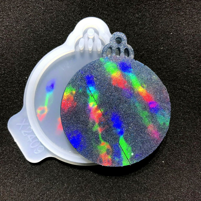 Holographic Coaster Molds Jewelry Molds Round Shape Pendant Molds for DIY  Pendant Home Decoration Crafts Gift Snowflakes Flutter Lightly 