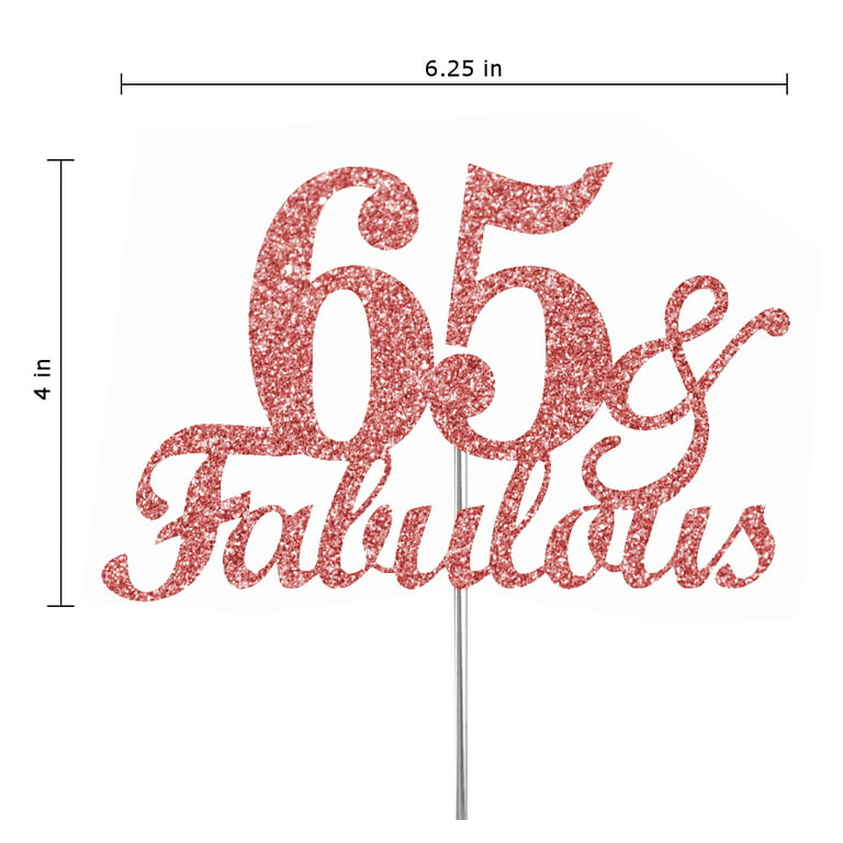 Fabulous & 50 Rose Gold Glitter Cake Topper, 50th Birthday Party Decorations Ideas, Premium Quality Decoration, Sturdy Doubled Sided Glitter, Acrylic