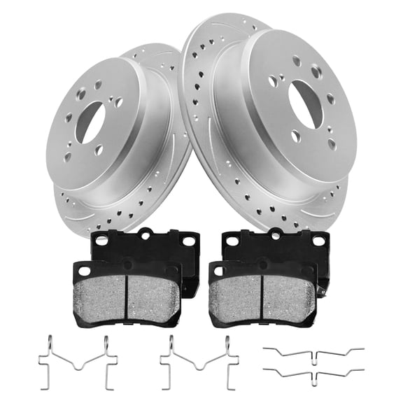 Aurogenix -Rear Brake Kit for 2006-2013 Lexus IS250 Disc Brake Rotors and Ceramic Brakes Pads 2007 2008 2009 2010 2011 2012 Replacement:11.46 inch Rotors