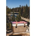 thumbnail image 3 of Picnic Time Canasta Grande-Natural Flat Lid Basket Willow Red Check Lid, 3 of 5