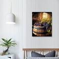 thumbnail image 3 of COMIO Kitchen Wall Decor Red Wine Cups  Modern Framed Wall Art Drink Food and Beverage Restaurant Canvas Prints Pictures Paintings Wine Glass Barrel for Dining Room, 3 of 4