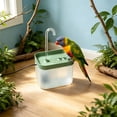 thumbnail image 6 of Automatic Circulating Water Bird Shower Bath Box with Filter Screen, Transparent Observation Window, Shallow Safe Tub for Small Birds and Parrots, Green and White, 6 of 6