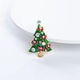thumbnail image 1 of Heliisoer Vintage Colored Christmas Tree Rhinestone Brooch Pin Wedding Party Jewelry, 1 of 2