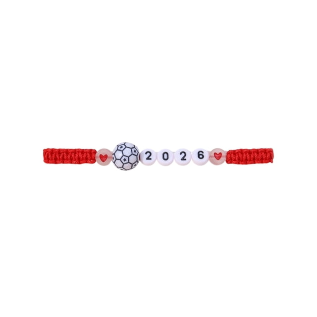 Deeceymbur Adjustable Soccer Bracelet Commemorative Hand Rope Football Sports Jewelry for Men Women Unisex Gift Memory Fan Woven Accessory