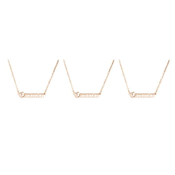 Collar elegante Minnieouse Doce signos del zodiaco Capricornio oro rosa con tarjeta de exhibición Type1 NO1