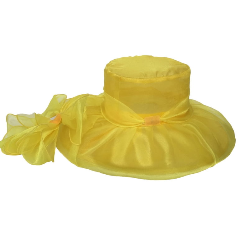 Outfmvch Kentucky Derby Hats for Women Wide Brim Sun Hat  display picture 1