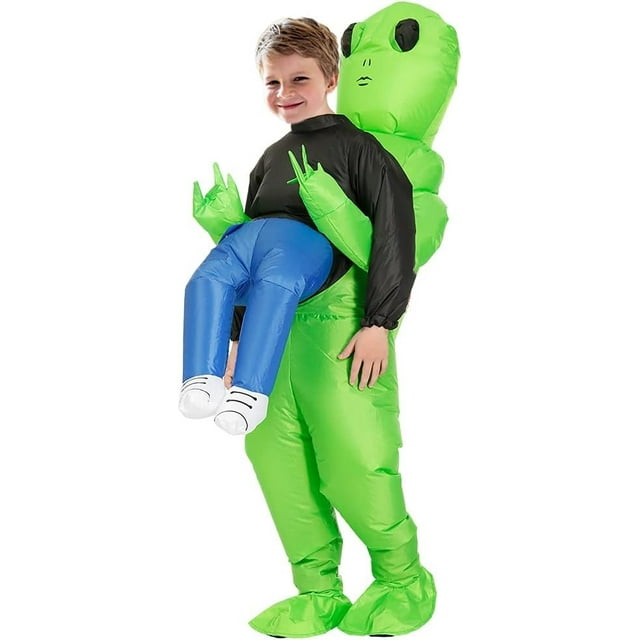Inflatable Alien Costume for Kids, Funny Inflatable Costume Alien Blow up Costume for Halloween, Style : Kid Alien