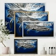 thumbnail image 4 of Designart 'Close Up Portrait Of A Humpback Whale' Nautical & Coastal Framed Canvas Wall Art Print, 4 of 5
