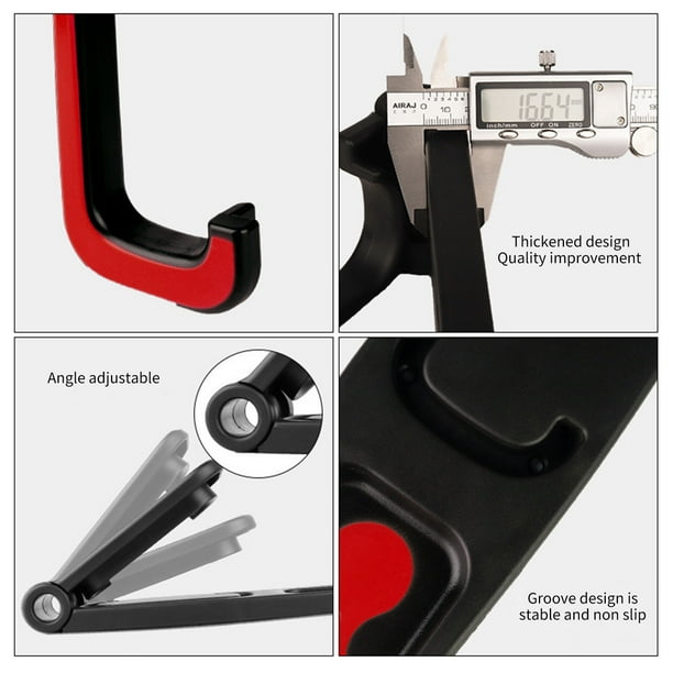 Soporte de pared para bicicleta - Percha de almacenamiento vertical para bicicletas para garaje (negro rojo)