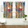 thumbnail image 1 of RYLABLUE Vintage Distressed Tibetan Buddhist Thangka Window Treatment Panel Curtains Window Curtain Kitchen Curtain,Two Piece 26x39 Inces, 1 of 4