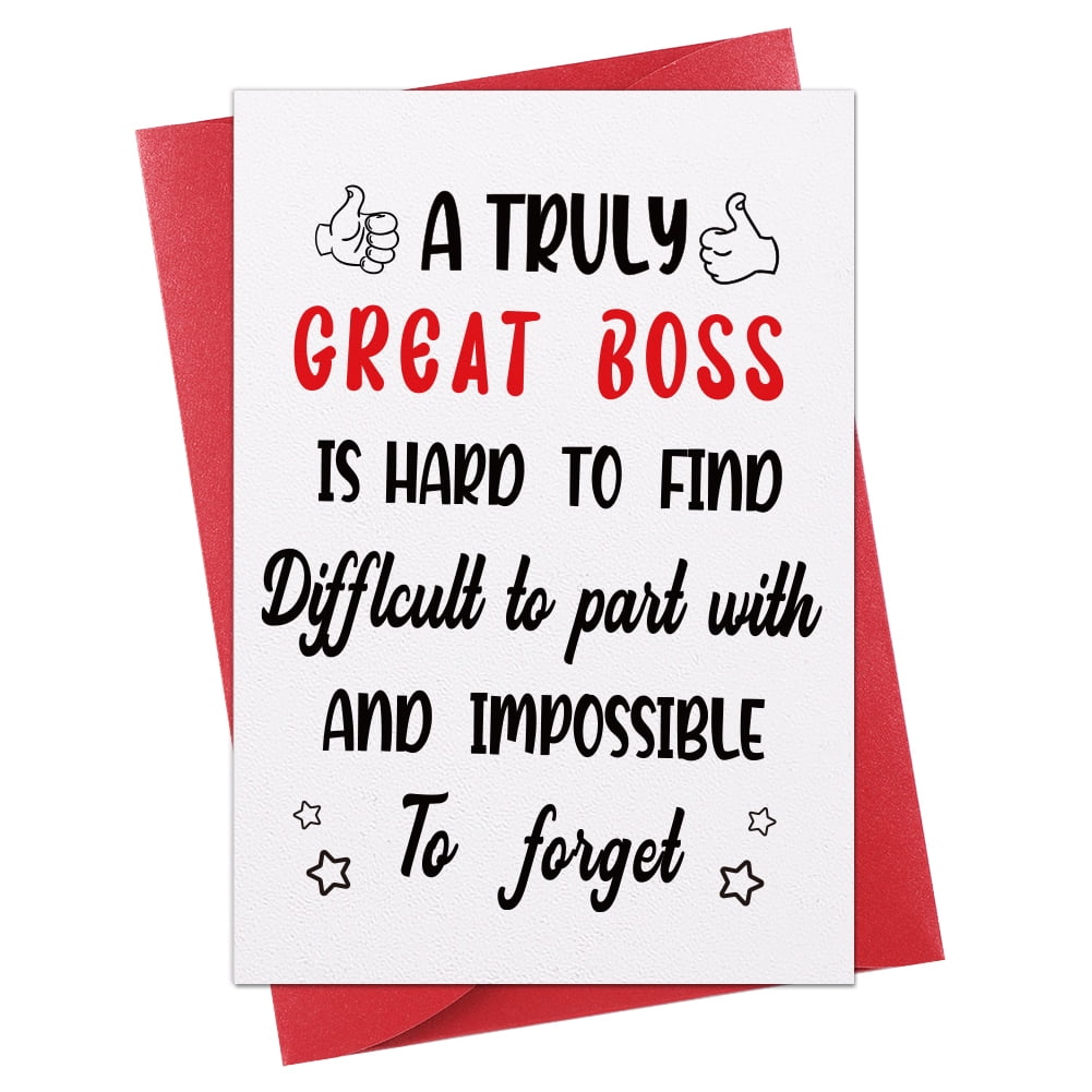 WaaHome Boss Day Card for Women Men 4"x6" National Bosses Day Gifts