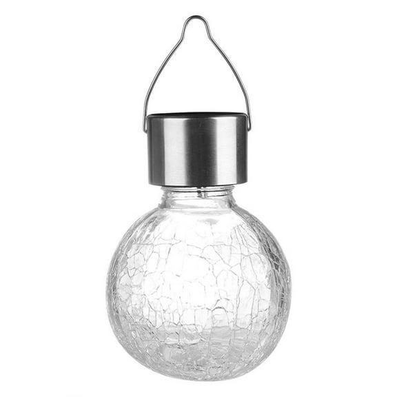 FNGZ Led Light Clearance 1Pc Colour Changing Solar Crackle Globes Led Garden Lights White