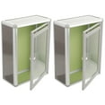 thumbnail image 2 of 2pcs Wall Mount Postboxes Metal Mail Box Wall Mailbox with Lock Clear Letter Box for Office Home, 2 of 8