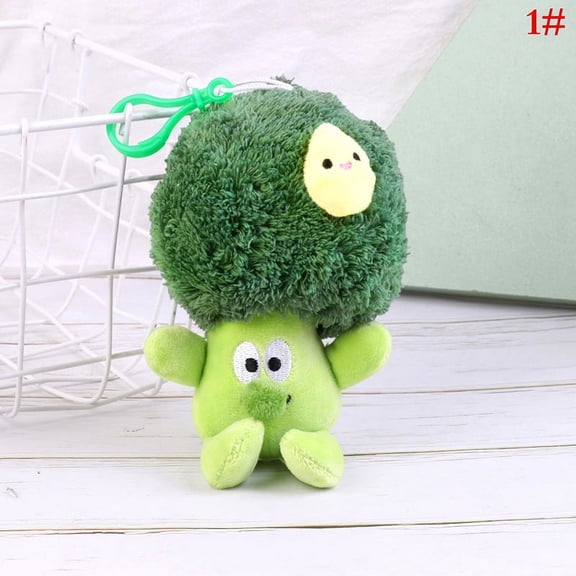 Cute Vegetable Broccoli Plush Stuffed Doll Cauliflower Soft Plush Toy Couple Keychain Bag Pendant Kid Gift