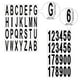 thumbnail image 2 of 10 hojas de pegatinas de números y letras para buzón Pegatinas de números del alfabeto de vinilo negro, 2 of 5