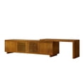 thumbnail image 4 of 63" Mid-Century Modern Extendable TV Stand with Storage & Adjustable Panel for TVs up to 75", For Living Room, Bedroom, 4 of 11