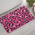 thumbnail image 2 of Pink and Black Of Leopard Print Bathroom Rugs Mat,Non Slip Microfiber Bathroom Rug,Rubber Backing,Soft Bathroom Mats for Bathroom Floor,Tub and Shower,17x30in(43x75cm), 2 of 5