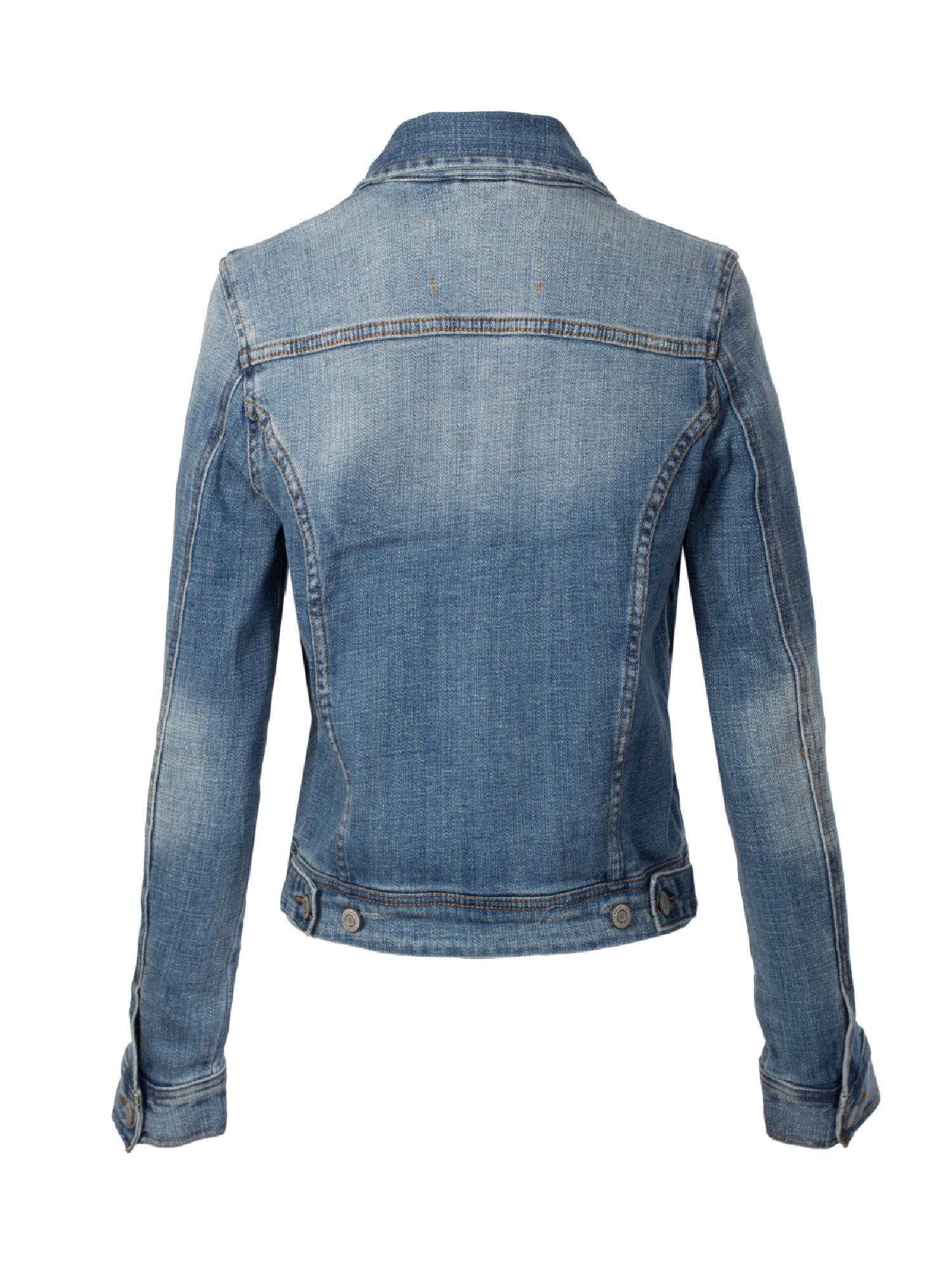 Made by Olivia Women's Classic Casual Vintage Denim Jean Jacket - image 4 of 5