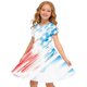 thumbnail image 1 of Odeerbi Niñas Día de La Independencia Vestido de Línea A Verano Patriótico Cuello Redondo Manga Corta Vestido Casual, 1 of 9