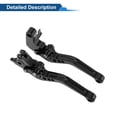 thumbnail image 6 of Unique Bargains Short Brake Clutch Levers for Aprilia Tuono V4R 2011-2016 6 Position Adjustable Motorcycle Handlebar Brake Lever T6 6061 Aluminum Alloy Black 1 Set, 6 of 7