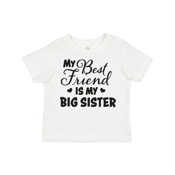 Inktastic My Best Friend is My Big Sister with Hearts Boys or Girls Toddler T-Shirt