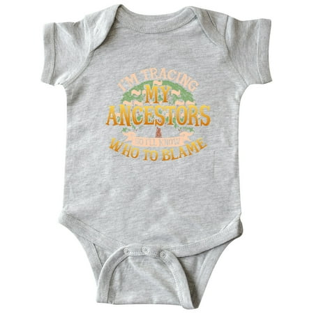 

Inktastic Genealogy Tracing My Ancestors Gift Baby Boy or Baby Girl Bodysuit