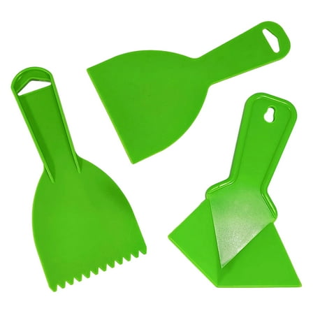 lixuesong Pack Of 3 Putty Scraper DIYer Texture Pattern Comb and Corner Trowel Tools For Spackling Wallpaper Paint Removal