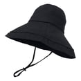 thumbnail image 6 of HJYCHN Sun Hats for Women Men Wide Brim UPF 50+ Outdoor Summer Adjustable Lightweight Breathable Camping Beach Travel Hat Black M, 6 of 8