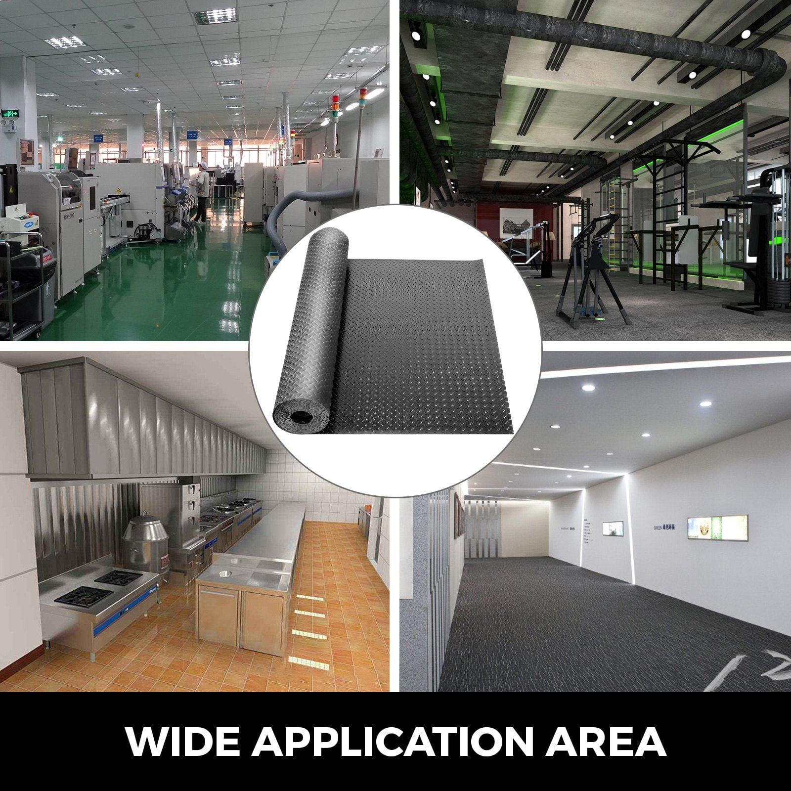 Garage Floor Mats 2 Rolls 17x3.6 Ft Total Coverage 2.5mm Thick PVC Vinyl Flooring for Cars