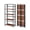 Black, variant on No Assembly Needed - 5-Tier Folding Office Bookshelf - Vintage Bookcase Storage Rack - Sturdy Metal Frame, Space-Saving Organizer - Black Frame with Brown Wood, Five Shelves