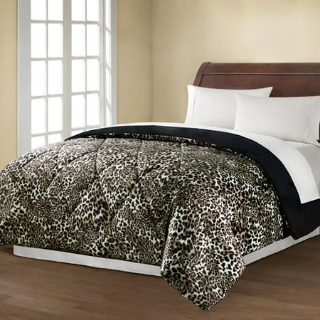 Mainstays Reversible Comforter Collection, Leopard - Walmart.com