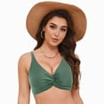 thumbnail image 3 of UAYOTSE Women's Bikini Tops Twist Front Cross Back Adjustable Straps Padded Swimsuit Bathing Suit Top,Sizes XXL, 3 of 9