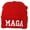 Red, variant on Adult Embroidered MAGA Donald Trump Tight Knit Beanie - Red