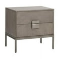 thumbnail image 3 of Sunpan Jade 25.5" Transitional Wood and Iron Nightstand in Gray/Antique Silver, 3 of 5