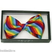 Adjustable Bowtie Pre-Tied RAINBOW Wedding Tuxedo Party - New with box/tags