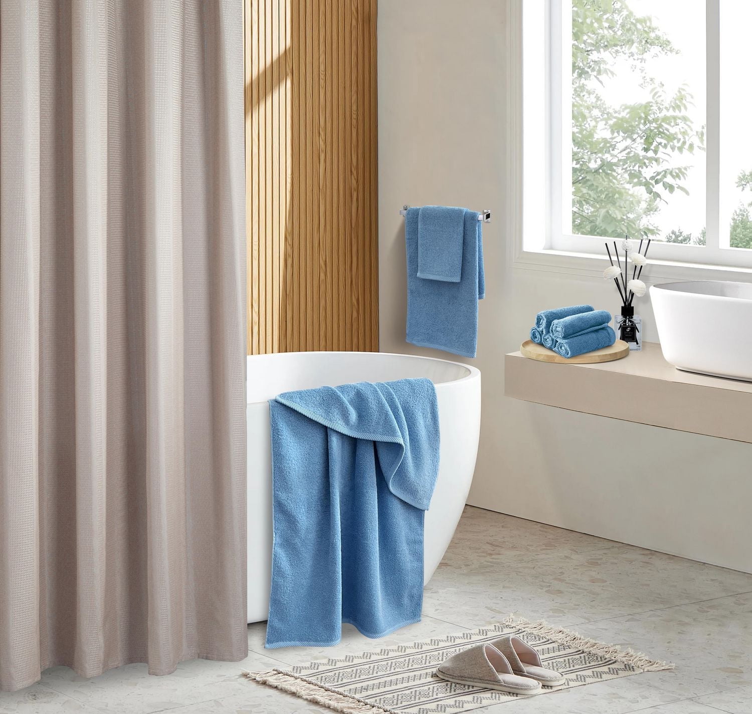 Swift Home Serviette solide 100 % coton super douce