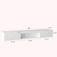 thumbnail image 4 of Floating TV Stand Wall Mounted with 20 Color LEDs,63" Modern TV Stand,Floating TV Cabinet Entertainment Center for 55 60 65 Inch TV,Wood TV Console with Storage for Living Room, Bedroom -White, 4 of 9