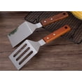 thumbnail image 4 of AOLIGEI 2 Pcs Metal Spatulas Set, Cooking Utensils Fish Egg Grill Spatula Stainless Steel Slotted Spatula, Wok Flat Top Small Metal Spatula Turner with Wood Handle, 4 of 7
