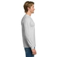 thumbnail image 4 of Gildan Heavy Cotton Men's Long Sleeve T-Shirt, Comfortable, Crewneck Classic Fit Tee, Ash, 3XL, 4 of 5