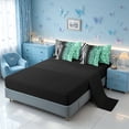 thumbnail image 4 of Homewish Green Cheetah Print Twin Bedding for Girls, Animal Print Stripe Bedding Comforter Set, Black Reversible, 7-Piece, 4 of 7