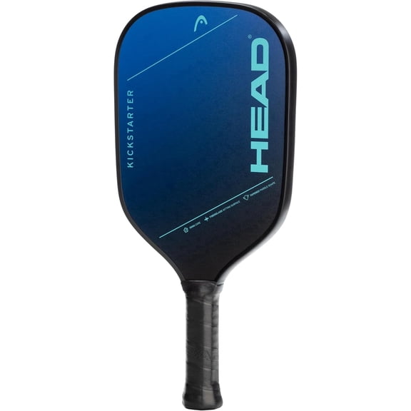 HEAD Kickstarter Pickleball Paddle - Beginner Friendly, Fiberglass Face, Elongated Shape, Blue