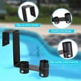 thumbnail image 5 of 2 Pcs Pool Fence Hooks, Pool Tool Organizer, for Hanging Pool Cleaning Accessory, Pool Pole,Brush, Leaf Skimmer Net (Black,Excluding screws), 5 of 5