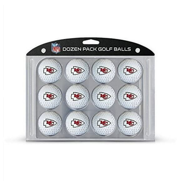 Equipo de Golf Team NFL Kansas City Chiefs, Docena de Pelotas de Golf de Tamaño Regular, 12 Unidades, Impresión del Equipo a Todo Color, Duraderas