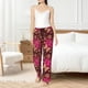 thumbnail image 4 of Balery Golden Snowflakes And And Butterflies Pantalones de pijama para mujer, pijamas ultraligeros, pantalones de estar por casa-Medium, 4 of 6