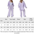 thumbnail image 2 of Camisa Conjunto de pijama de 2 piezas para mujer, conjunto de ropa de dormir informal de 2 piezas, conjunto de ropa de dormir holgada Cgtredaw Púrpura T M para Mujer, 2 of 6
