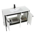 thumbnail image 5 of Fine Fixtures  Oakville Bathroom Vanity  with White Ceramic Sink White Matte - Black Hardware 42 Inch, 5 of 8
