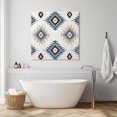 thumbnail image 3 of Blue Wall Art Painting on Canvas, Southwest Boho Tribe Abstract Geometric Art Canvas Art Home Prints Wall Art Framed Modern Artwork for Living Room Bedroom Wall Decor 16x16in, 3 of 9