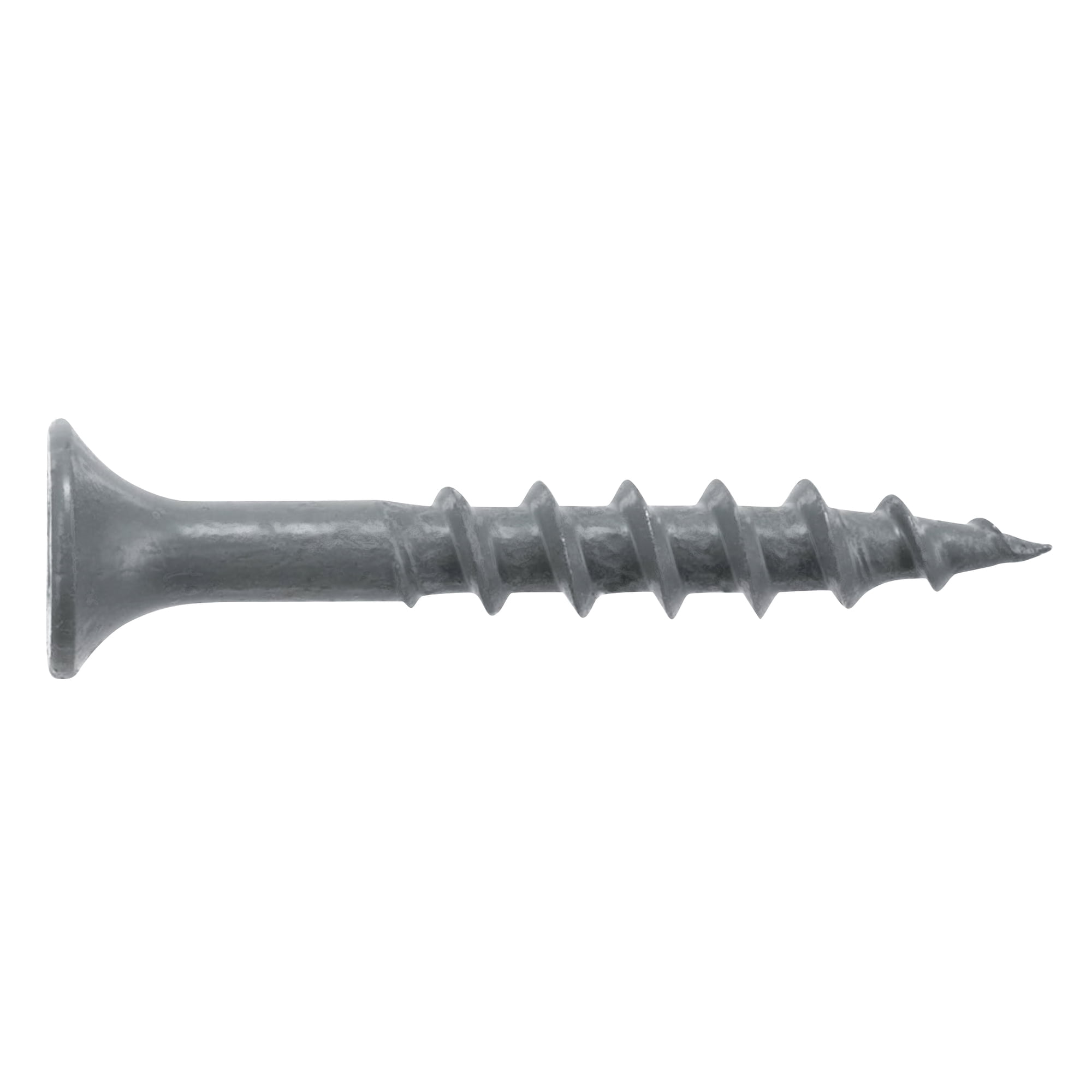 Fas-n-Tite Deck and Fence Wood Screws, #8 x 1-14", Steel, Epoxy, Phillips, Gray, 75 pack
