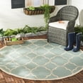 thumbnail image 2 of SAFAVIEH Beach House Sharla Geometric Indoor/Outdoor Runner Rug, Aqua/Cream, 2'2" x 8', 2 of 10